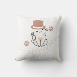 CUTE CAT-FÖRLORAT HAT, FLÖDESKATT KUDDE