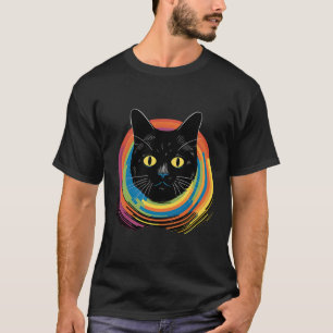 Cute Cat framför regnbåge, katter i Älskare T Shirt