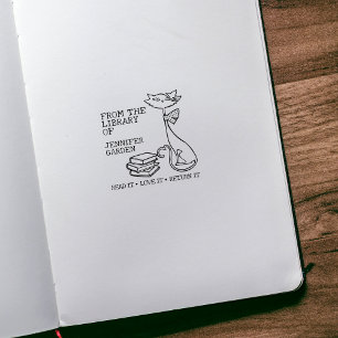 Cute Cat från Bibliotek Stämpel