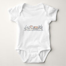 Cute Cat Friends Baby Bodysuit