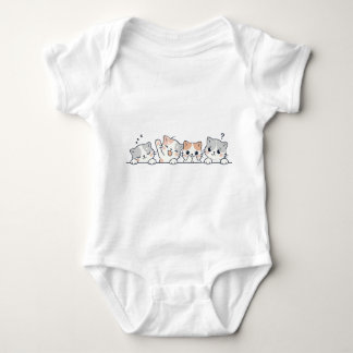Cute Cat Friends Baby Bodysuit T Shirt