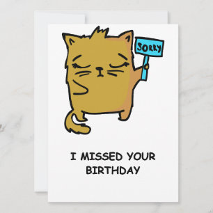 Cute Cat Funny Belet Birthday Card Kort