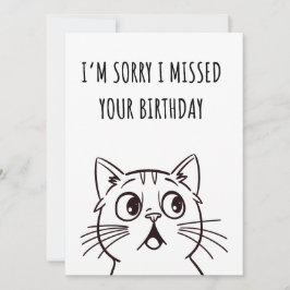 Cute Cat Funny Belet Birthday Kort