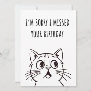 Cute Cat Funny Belet Birthday Kort
