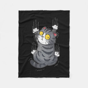 Cute Cat Funny Kattunge Djurälskare ger Manar Wome Fleecefilt
