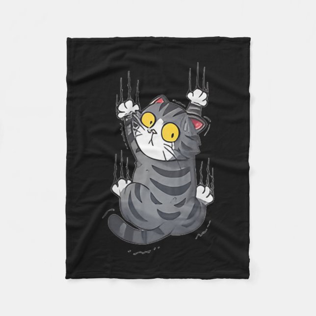 Cute Cat Funny Kattunge Djurälskare ger Manar Wome Fleecefilt (Framsidan)