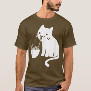 Cute Cat Funny Ramen Älskare, Japanska Food Ramen T Shirt