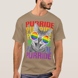 Cute Cat Gay pride Rainbow Flagga Sunglass Lgb Q P T Shirt