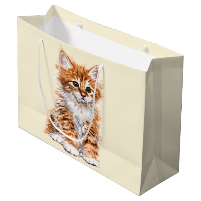 Cute Cat Gift Bag (Framsidan Vinklad)