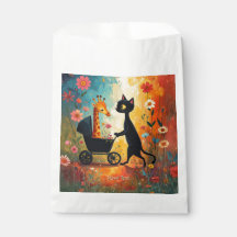 Cute Cat Giraffe Favor Bags