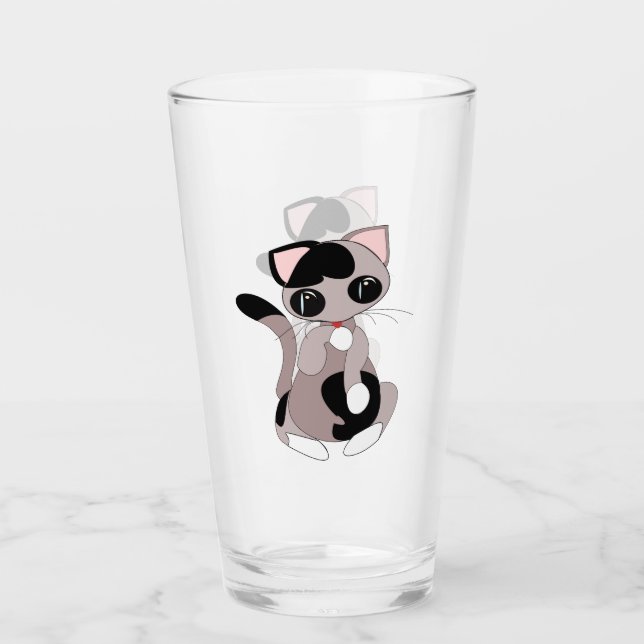 Cute Cat Glass Glaskopp (Framsida)