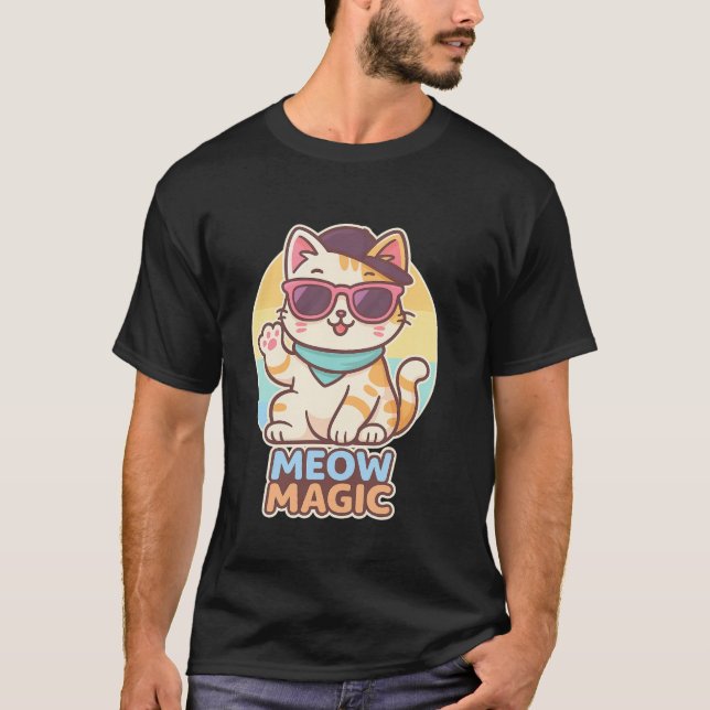 Cute Cat Graphic T-Shirt för Cat Lovers (Framsida)