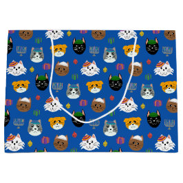 Cute Cat Hannukah Patterned