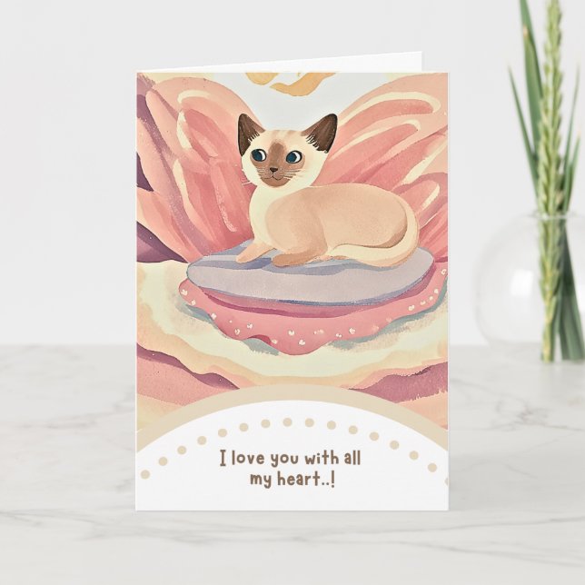 cute cat happy birthday kort (Framsida)