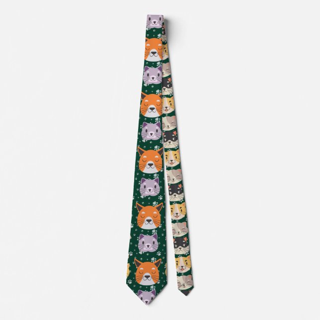 Cute Cat head 01.DGreen BG Slips (Framsida)