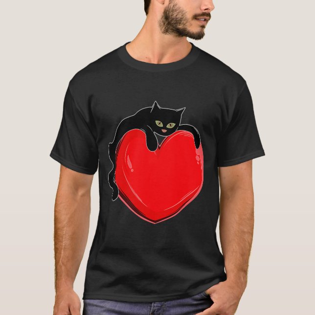 Cute Cat Heart Kattunge Kitten Costume Manar Kvinn T Shirt (Framsida)