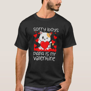 Cute Cat Heart-olyckan Beys Pappa är min vale T Shirt