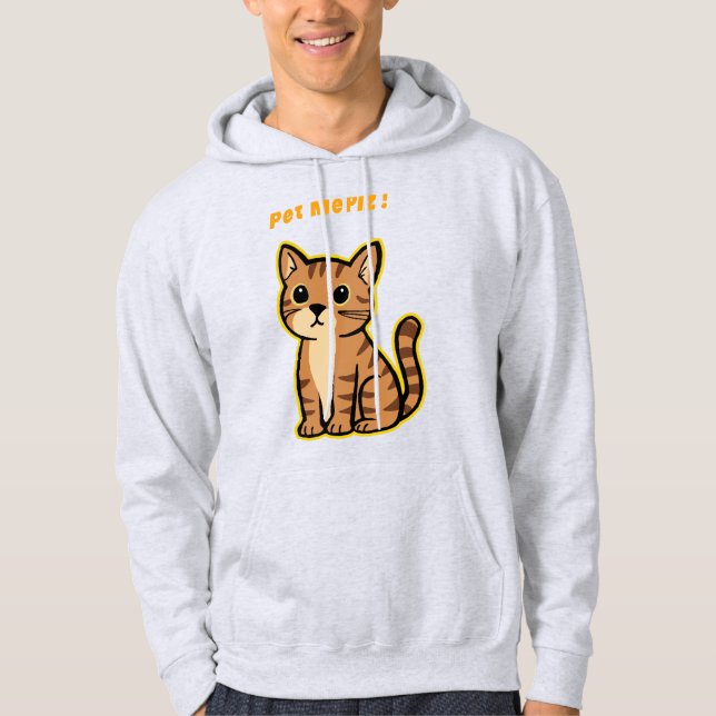 Cute Cat Hoodie - Funny Kitten för kattälskare (Framsida)