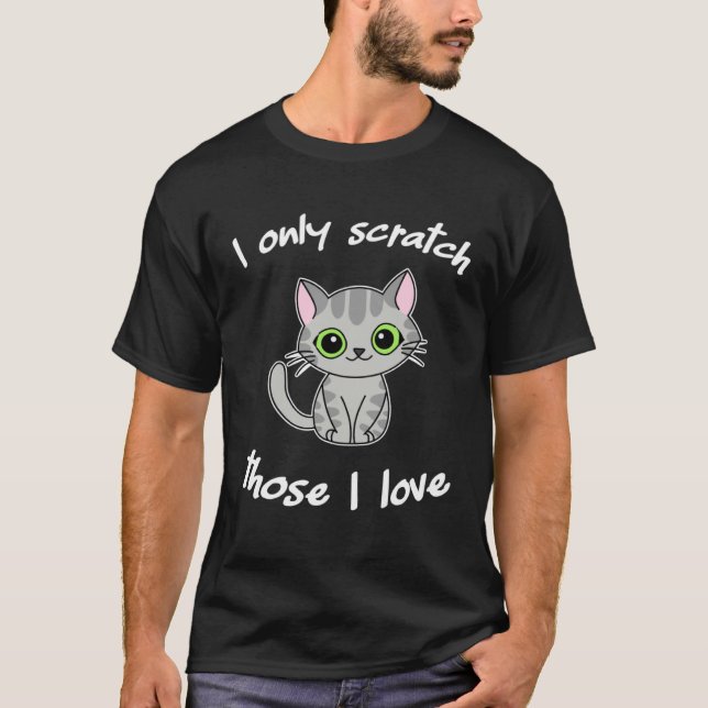 Cute  cat humor green eyes kitty and kitten t shirt (Framsida)