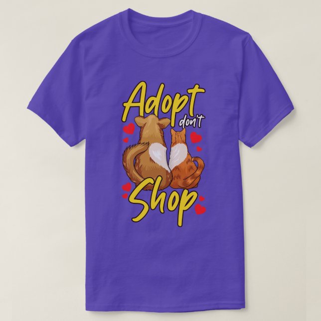 Cute Cat-Hund adoptivdont Shop T Shirt (Design framsida)