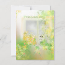 Cute Cat i ett Nytt adress kort för platta anteckn