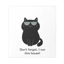 Cute Cat - I run this house Anteckningsblock