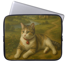 Cute Cat i trädgården Laptop sleeve 15 tum