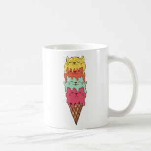 Cute Cat Ice Cream Kawaii Kittens Kaffemugg