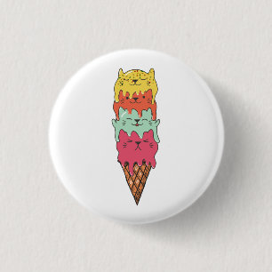 Cute Cat Ice Cream   Kawaii Kittens Knapp
