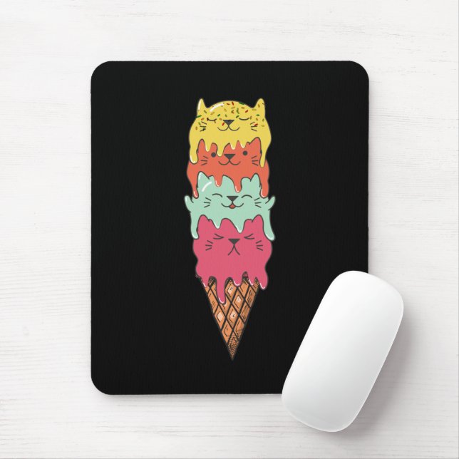Cute Cat Ice Cream | Kawaii Kittens Musmatta (Med mus)