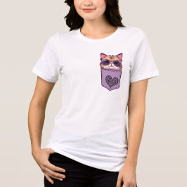 Cute Cat in a Pocket T-shirt