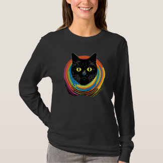 cute Cat in Front of Rainbow cats  catowner 20 T Shirt