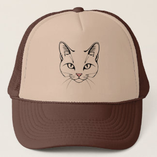 Cute Cat in Hat - justerbart lock för Roligt Keps