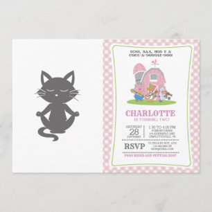 Cute cat in meditation - Välj bakgrund färg Inbjudningar