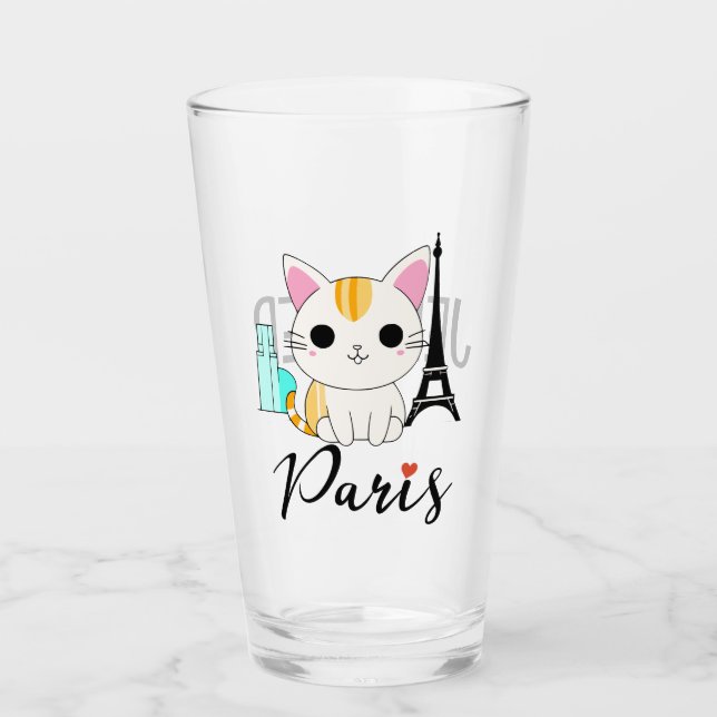 Cute cat in Paris Glaskopp (Framsida)