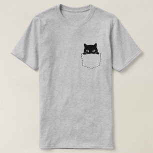 Cute Cat in Pocket T Shirt