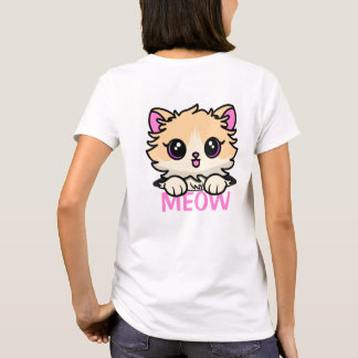 Cute Cat in Pocket T-Shirt