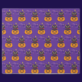Cute cat in pumkin Wrapping Papper Presentpapper