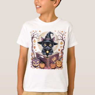 Cute cat in pumpkin-trädgård Halloween T-shirt