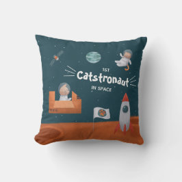 Cute Cat in Space, Cats on Mars, Roligt Kudde
