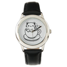 Cute Cat in Teacup Watch Armbandsur
