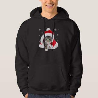 Cute Cat jul-finalen Santa Cat Lovers Kids Boy Hoodie