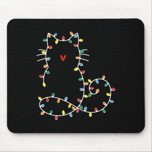 Cute Cat jul - Ljus Merry Catmas Gift för CIA Musmatta