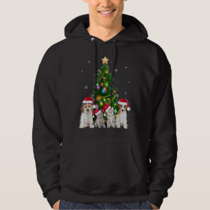 Cute Cat & Julgran Cat Lover Julafton Pets Hoodie