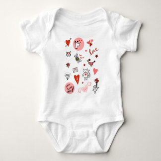 Cute Cat Kärlek Tecknad T Shirt