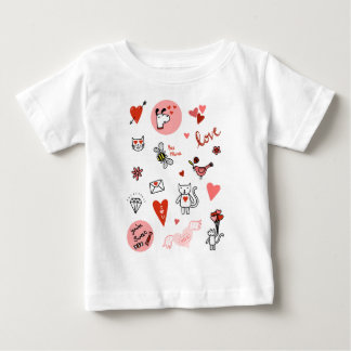 Cute Cat Kärlek Tecknad T Shirt