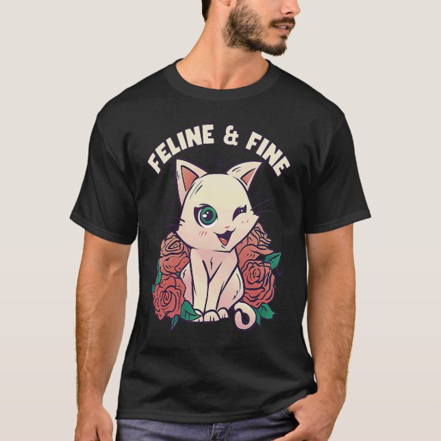 Cute Cat-Kattdjur och Bra Cat T Shirt (Framsida)