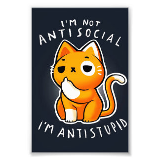 Cute Cat Kattunge Gift| Katt för födelsedagen Fototryck