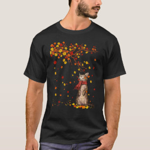 Cute Cat Kattunge Hösten Höst löv katt Manar Kvinn T Shirt