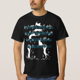 Cute Cat Kattunge spelar upp musik T Shirt